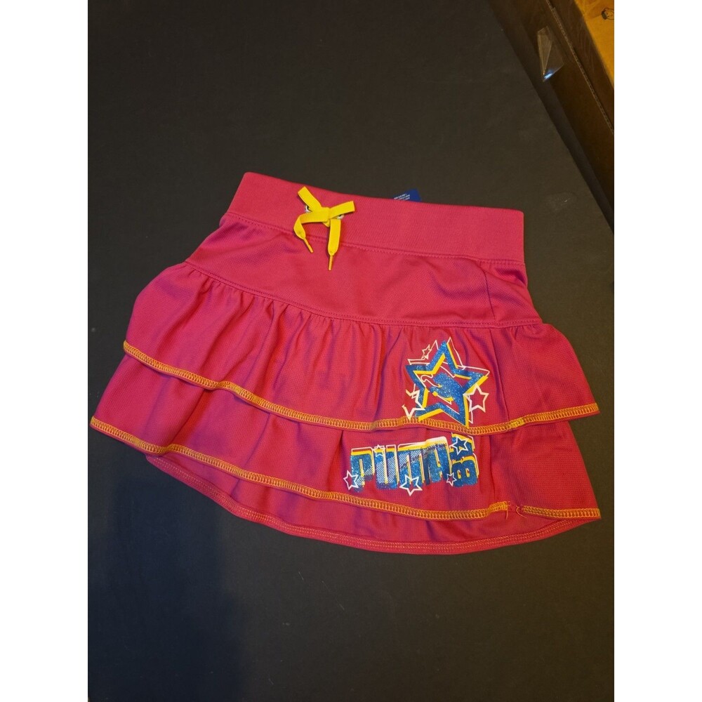 Puma lifestyle girls size m activewear ruffle skirt pink cheerleading